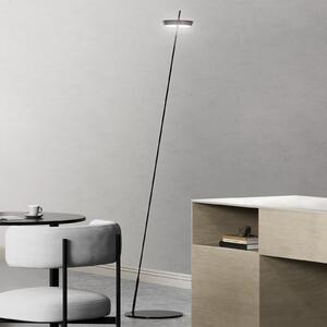 Sigor Lampadar LED cu baterie reîncărcabilă Mahina, negru, înălțime 130 cm, metal, CCT, reglabil, Negru, Camera de zi / sufragerie, Aluminiu, Modern