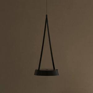 Sigor Lampă suspendată LED cu baterie Mahina, negru, Ø 17 cm, metal, CCT, reglabil, Negru, Camera de zi / sufragerie, Aluminiu, Modern
