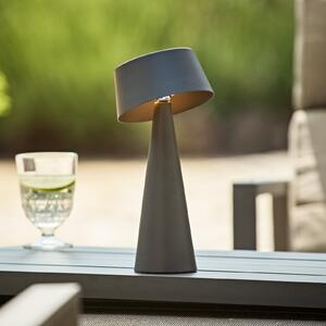 Sigor Lampa de masă cu LED și baterie reîncărcabilă Solino, grafit, solară/USB, 26 cm, reglabil, Negru, Camera de zi / sufragerie, Aluminiu, Modern