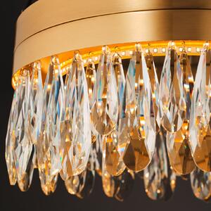 Brilliant Plafonieră LED Celestia, Ø 40 cm, culoare alamă, cristal, reglabil, Auriu / Alamă, Camera de zi / sufragerie, Metal