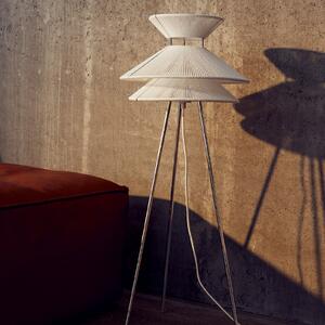 FRANDSEN Lampadar Kiku, metal, ină, alb, înălțime 90 cm, Alb, Camera de zi / sufragerie, Țesătură / Textil, Design