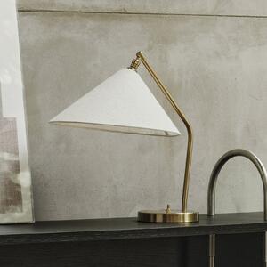 GUBI Lampa de masă Gubi Gräshoppa, albă, metal/textil, E14, Alb, Camera de zi / sufragerie, Țesătură / Textil, Design