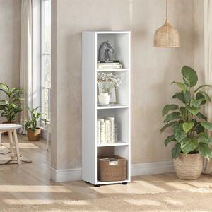 Biblioteca Adore Cubic, Alb - Stejar, 36x141x30 cm