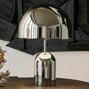 Tom Dixon LED-Lampa de masă Bell, argintiu, 43 cm, dimabil, reglabil, Metalic, Camera de zi / sufragerie, Metal, Design