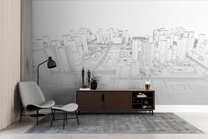 Fototapet Desenul unui oraș, Fototapet skyline, Fototapet populare, w01026 - Tapeko.ro