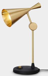 Tom Dixon Lampă de masă LED Beat, culoare alamă, înălțime 53 cm, reglabil, Auriu / Alamă, Camera de zi / sufragerie, Alamă, Design