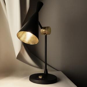 Tom Dixon Lampă de masă LED Beat, negru, alamă, înălțime 53 cm, reglabil, Negru, Camera de zi / sufragerie, Alamă, Design