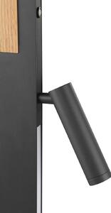 Brilliant Lampadar LED Streamline, înălțime 145 cm, negru, lumină de citit, reglabil, Negru, Camera de zi / sufragerie, Metal, Modern