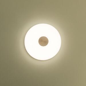 Northern Aplică de perete LED Glint, Ø 36 cm, sticlă, alb opal, reglabil, Alb, Camera de zi / sufragerie, Sticlă, Design