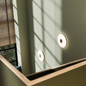 Northern Aplică de perete LED Glint, Ø 25 cm, sticlă, alb opal, reglabil, Alb, Camera de zi / sufragerie, Sticlă, Design