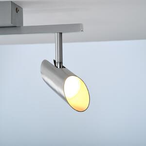 Brilliant Spot LED pentru tavan Risell, lungime 35 cm, culoare aluminiu, reglabil, Metalic, Camera de zi / sufragerie, Aluminiu, Modern