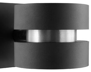 Brilliant Aplică de perete LED Glow-Sphere, negru, Ø 13 cm, metal, 2 becuri., reglabil, Negru, Camera de zi / sufragerie, Aluminiu, Modern