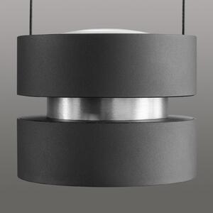 Brilliant Lampă suspendată LED Glow-Sphere, lungime 112 cm, negru, metal, reglabil, Negru, Camera de zi / sufragerie, Aluminiu, Modern