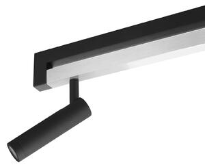 Brilliant Spot LED pentru tavan Pulse, negru, 100 cm, metal, reglabil, Negru, Camera de zi / sufragerie, Metal, Modern