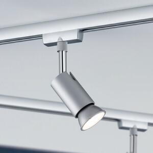 Paulmann URail-spot pe șină Pure I, crom mat, GU10, metal, reglabil, Metalic, Camera de zi / sufragerie, Metal, Modern