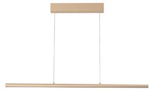 FISCHER & HONSEL Lampă suspendată LED Borena, culoare nisip, lungime 113 cm, metal, reglabil, Bej, Camera de zi / sufragerie, Metal