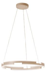 FISCHER & HONSEL Lampă suspendată LED Circly, culoare nisip, Ø 60 cm, metal, CCT, reglabil, Bej, Camera de zi / sufragerie, Metal, Modern