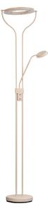 FISCHER & HONSEL Lampadar LED Davos, culoare nisipiu, înălțime 180 cm, 2 becuri, CCT, reglabil, Bej, Camera de zi / sufragerie, Metal, Lumină de lectură