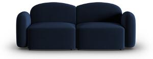 Canapea Blair cu 2 locuri si tapiterie din catifea, albastru royal