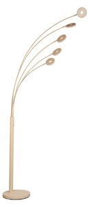 FISCHER & HONSEL Lampadar LED Dent, culoare nisip, înălțime 225 cm, CCT, 5 becuri, reglabil, Bej, Camera de zi / sufragerie, Metal, Modern, Umbrelă în picioare