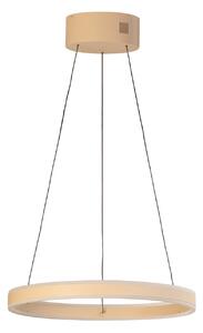 FISCHER & HONSEL Lampă suspendată LED Silvio, Ø 50 cm, culoare nisip, metal, CCT,, reglabil, Bej, Camera de zi / sufragerie, Metal, Modern