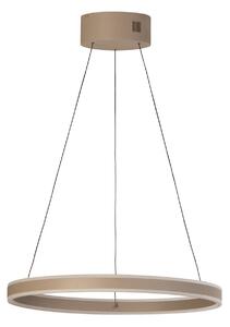 FISCHER & HONSEL Lampă suspendată LED Silvio, Ø 60 cm, gri, metal, CCT, reglabil, Bej, Camera de zi / sufragerie, Metal, Modern