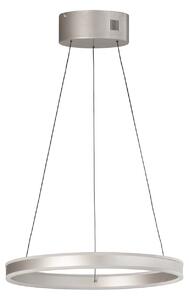 FISCHER & HONSEL Lampă suspendată LED Silvio, Ø 50 cm, nichel mat, metal, CCT,, reglabil, Metalic, Camera de zi / sufragerie, Metal, Modern