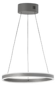 FISCHER & HONSEL Lampă suspendată LED Silvio, Ø 50 cm, gri nisip, metal, CCT,, reglabil, Gri, Camera de zi / sufragerie, Metal, Modern