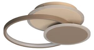 FISCHER & HONSEL Plafonieră LED Tomo, gri/nisip, 40 cm, metal, CCT, reglabil, Bej, Camera de zi / sufragerie, Metal, Modern