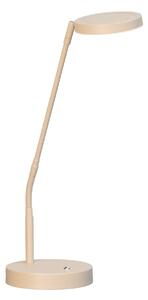 FISCHER & HONSEL Lampa de masă LED Sorento, înălțime 48 cm, culoare nisip, metal, CCT, reglabil, Bej, Camera de zi / sufragerie, Metal, Modern