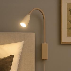 FISCHER & HONSEL Aplică de perete cu LED Sten, culoare nisip, înălțime 61 cm Comandă prin gesturi, reglabil, Bej, dormitor, Metal, Modern