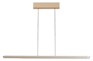 FISCHER & HONSEL Lampă suspendată LED Torvi, culoare nisip/alb, lungime 115 cm, CCT, reglabil, Bej, Camera de zi / sufragerie, Metal, Modern