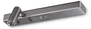 IDEAL LUX Ideal Lux Aplică de perete LED Bonne Nuit 1, nichel, 22 cm, Metalic, Camera de zi / sufragerie, Metal, Modern