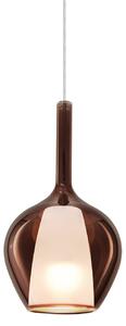 IDEAL LUX Ideal Lux Lampă suspendată Kalique 1, culoare cupru, Ø 18 cm, reglabil, Cupru, Camera de zi / sufragerie, Plastic, Modern