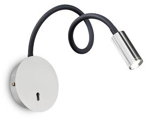 IDEAL LUX Ideal Lux Aplică de perete Focus 2, crom, 55 cm, braț flexibil, Metalic, Camera de zi / sufragerie, Metal, Modern