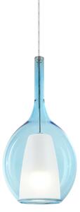 IDEAL LUX Ideal Lux Lampă suspendată Kalique 2, albastru, Ø 18 cm, plastic, reglabil, Albastru, Camera de zi / sufragerie, Plastic, Modern