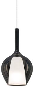 IDEAL LUX Ideal Lux Lampă suspendată Kalique 1, gri fumuriu, Ø 18 cm, reglabil, Gri, Camera de zi / sufragerie, Plastic, Modern