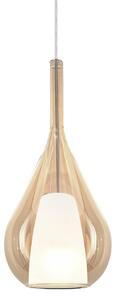 IDEAL LUX Lampă suspendată Ideal Lux Kalique 3, chihlimbar, Ø 18 cm, reglabil, Bej, Camera de zi / sufragerie, Plastic, Modern