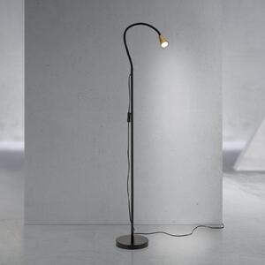 ORION Lampadar Dotty, culoare alamă, înălțime 145 cm, braț flexibil, GU10, Auriu / Alamă, Camera de zi / sufragerie, Metal, Modern