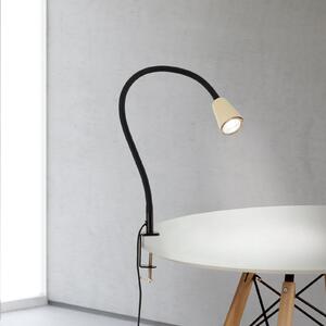 ORION Lampa de masă Dotty, kaki, înălțime 65 cm, clemă, GU10, Bej, Camera de zi / sufragerie, Metal, Modern