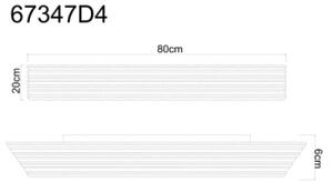 Globo HAYDEN 67347D4 - Plafonieră LED, 30W, 230V, 3000K, 80 x 20 cm