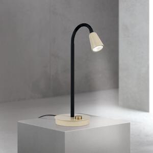 ORION Lampa de masă Dotty, kaki, înălțime 45 cm, picior, dimabil, GU10, reglabil, Bej, Camera de zi / sufragerie, Metal, Modern, Lumină de lectură
