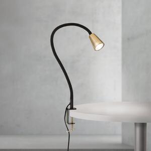 ORION Lampa de masă Dotty, culoare alamă, înălțime 65 cm, clemă, GU10, Auriu / Alamă, Camera de zi / sufragerie, Metal, Modern