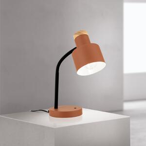 ORION Lampa de masă Gili, roșu coral, oțel, înălțime 35 cm, E27, Roșu, Camera de zi / sufragerie, Metal, Modern