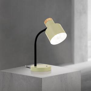 ORION Lampa de masă Gili, verde deschis, oțel, înălțime 35 cm, E27, Verde, Camera de zi / sufragerie, Metal, Modern