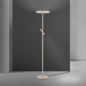 ORION Lampadar LED Teide, kaki, metal, lampă de citit, dimabil, reglabil, Bej, Camera de zi / sufragerie, Aluminiu, Modern