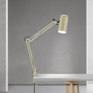 ORION Lampa de masă Gili, verde deschis, clemă, oțel, înălțime 75 cm, E27, Verde, Studiu / Birou, Metal, Modern