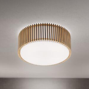 ORION Plafonieră Tarta, Ø 50 cm, lemn, difuzor textil, 4 x E27, reglabil, Lemn, Camera de zi / sufragerie, Lemn