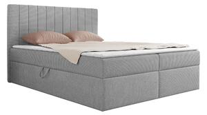 Pat boxspring Garland 100Boxspring, Dublu, Gri inchis, 140x200, Tapiterie, Somiera patSomiera pat, 15x21x11cm