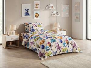 Lenjerie de pat din microfibra pentru copii WOOLIMALS colorata Dimensiune lenjerie de pat: 70 x 80 cm | 140 x 200 cm